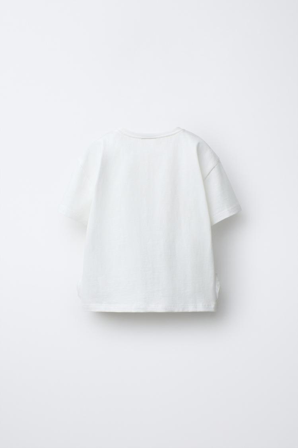 ZARA ФУТБОЛКА С КОНТРАСТНЫМИ ЦВЕТАМИ, БЕЛЫЙ