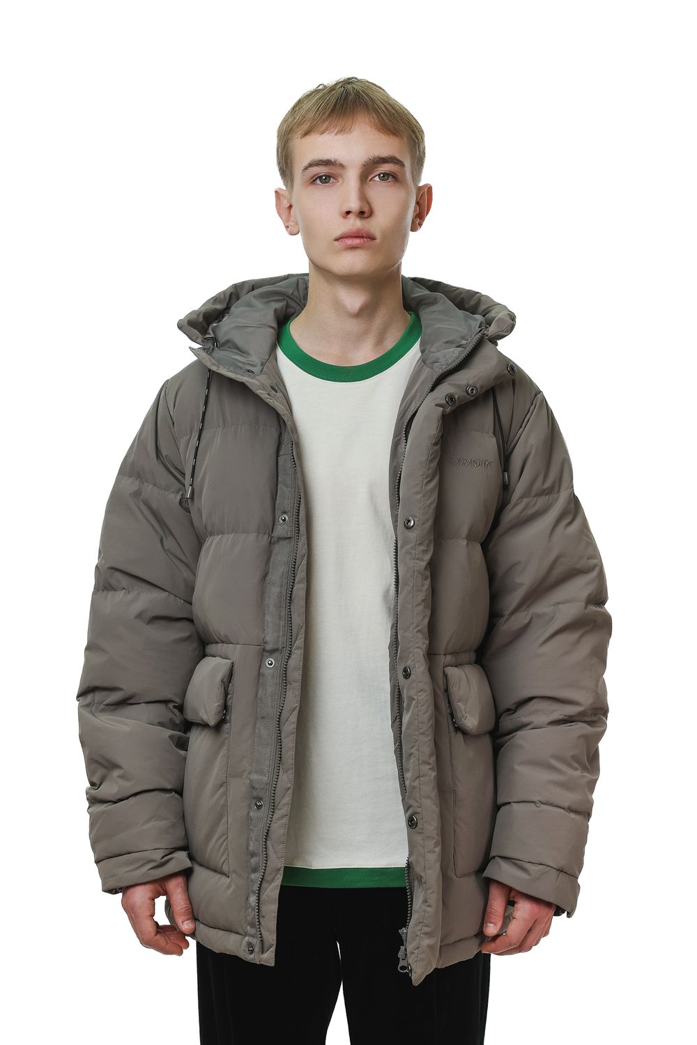 Пуховик Ymkashix HTF Logo серый