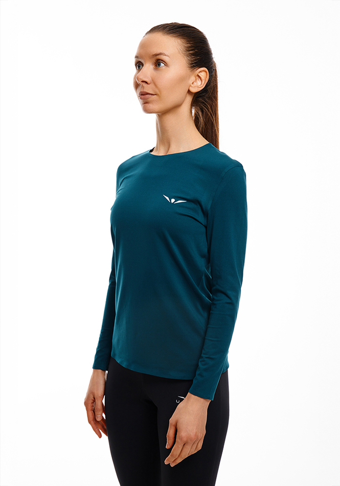 ЛОНГСЛИВ УТЕПЛЕННЫЙ ЖЕНСКИЙ WARM LONG SLEEVES TEE | TEAL