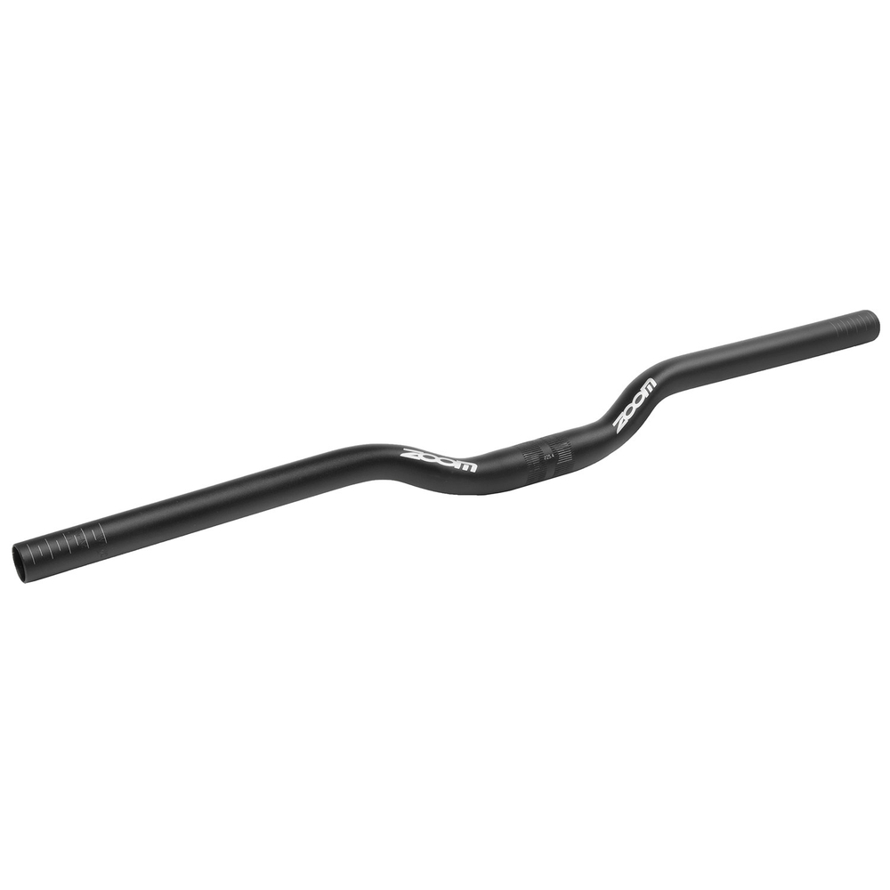 Руль турист./MTB алюминий изогн. backsweep 10', rise 30мм, 22,2/25,4x620мм черный матовый ZOOM