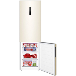Холодильник двухкамерный Haier C4F640CCGU1 однокомпрессорный, No frost, ЖК дисплей, 400 л, бежевый. Товар уцененный
