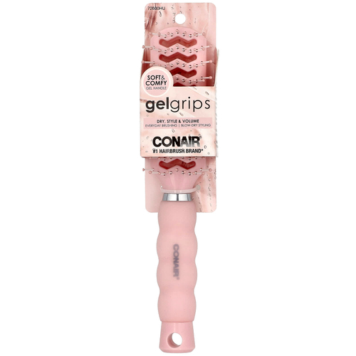 Conair, Продуваемая расческа для укладки Gel Grips с удобной гелевой ручкой, 1 шт.