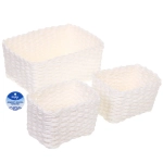 Корзинки интерьерные для хранения 3шт в наборе «ПАРНАУ», цвет белый, 16*11*10/16*11*10/25*18*11,5см (лейбл)