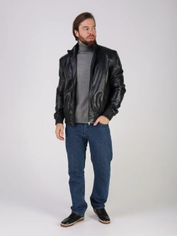 Кожаная куртка демисезонная на резинке