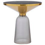 Столик кофейный odd, D50 см, мрамор/черный