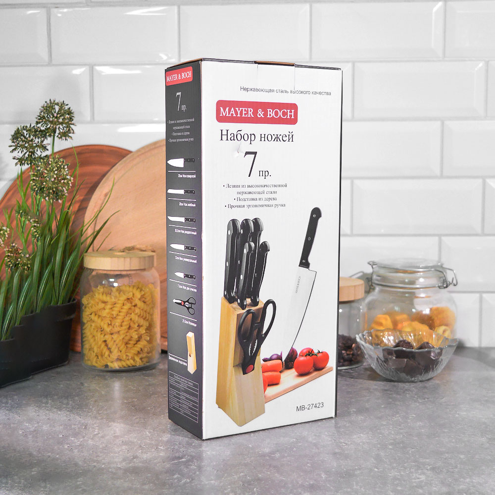 Набор ножей 7 предметов на подставке, MB 27423