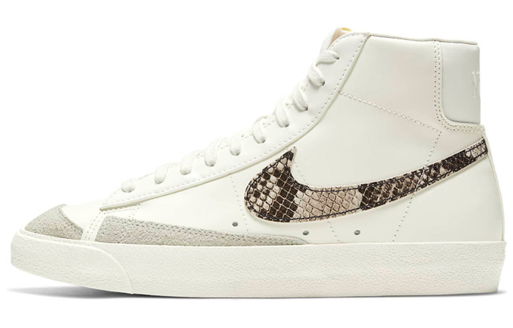 Nike Blazer'77 SE snake pattern wrapped non-slip shock absorption balance mid-top sneakers women's off-white