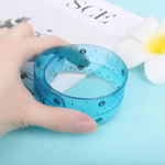 Набор гибких линеек 20 см - 4 штуки, MC-Basir, гнущиеся мягкие силиконовые линейки для школы и учебы, разноцветные