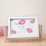 Фоторамка 10*15см вращающаяся с зеркалом, бежевая