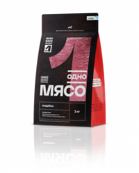 Одно мясо 0,8кг Сухой корм для взрослых собак всех пород Индейка