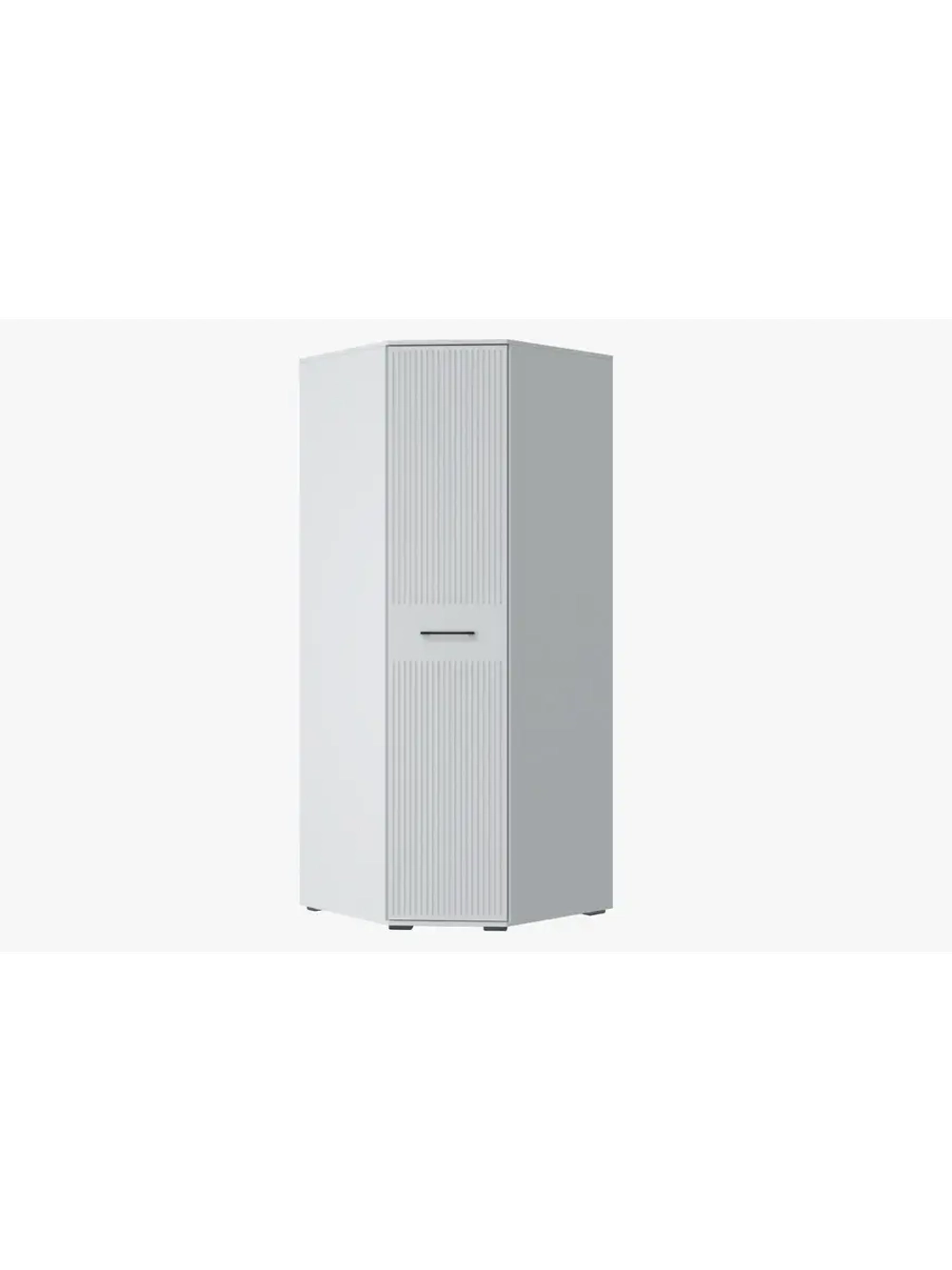 Шкаф для одежды угловой Белый снег софт 89х89х221 см