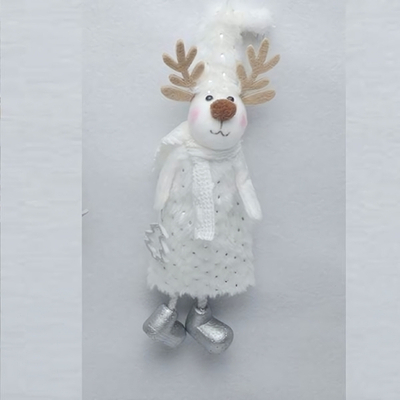 Подвеска "Олененок - Милые ботиночки" 27 см, Белый (Серпантин)