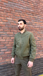 Куртка-бомбер утеплённый олива