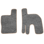 Ковры RENAULT T (автомат) (экокожа, бежевый, бежевый кант, синяя вышивка)