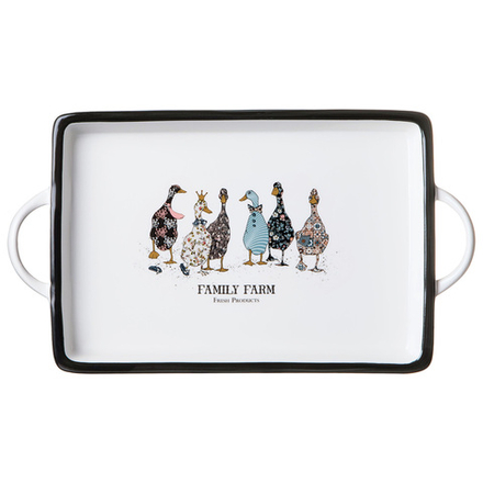 БЛЮДО С РУЧКАМИ LEFARD "FAMILY FARM" ПРЯМОУГ. 35,5*20*4 СМ (КОР=12ШТ.)