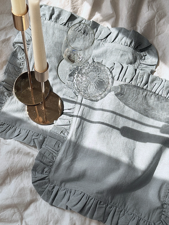 Сет хлопковых салфеток голубой 33х33 см.