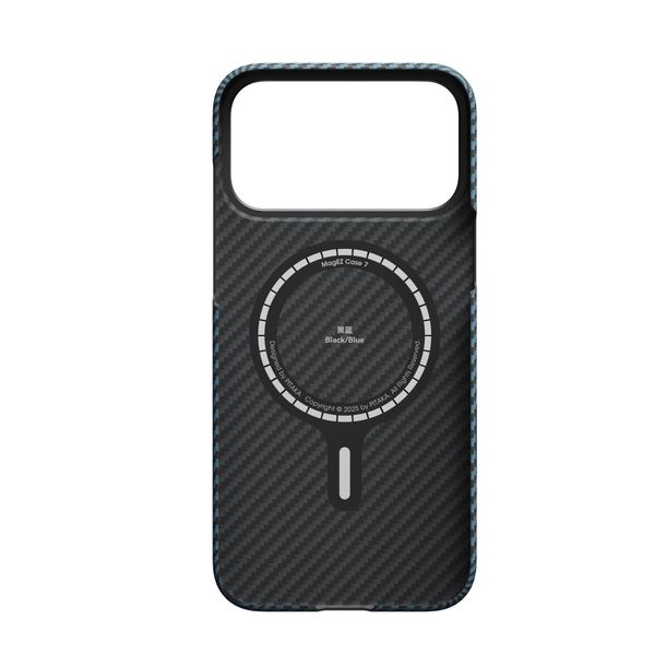 Чехол Pitaka Edge Case для iPhone 17 Pro, Синий | Black/Blue