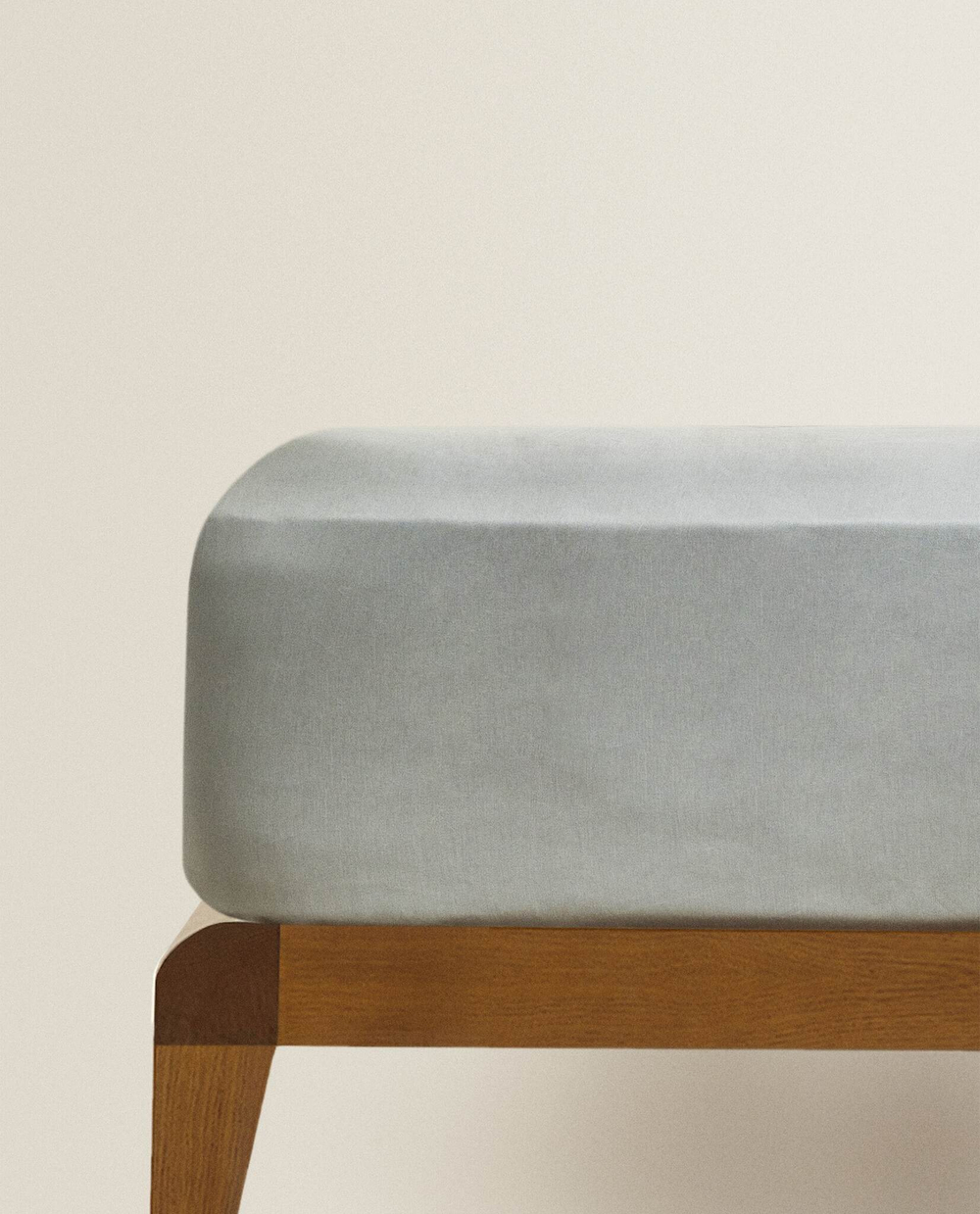 ZARA HOME (300 НИТЕЙ) НАТЯЖНАЯ ПРОСТЫНЯ ИЗ ХЛОПКА, ЗЕЛЕНОВАТО-СЕРЫЙ