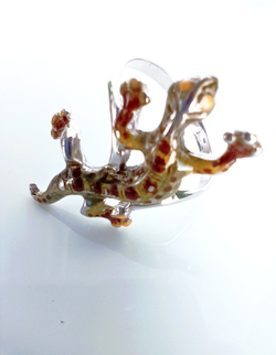 Кольцо Эстерелла, серебро 925*, родирование, эмаль/Ф