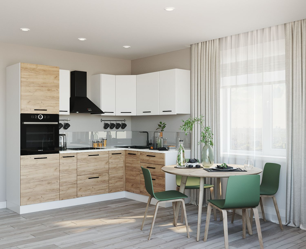 Кухонный гарнитур угловой Лада 2400х1600 столешница 26 мм