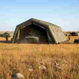 Мобильное укрытие для военной техники от компании БатутМастер