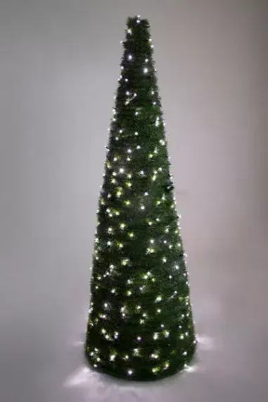 Хвойный конус зеленый 0,5 м. c LED лампами, круглое сечение, ПВХ, Green Trees (GT0,5KONKRLED)