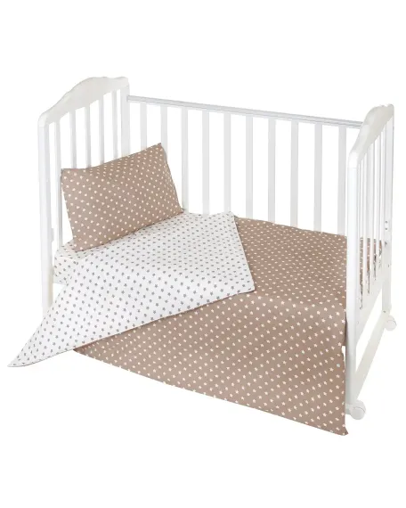 Комплект постельного белья Lemony kids Starfall Коричневый/белый 3 предмета
