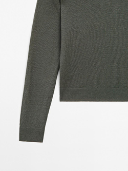 Massimo Dutti Свитер из 100% льняной ткани, свинцовый