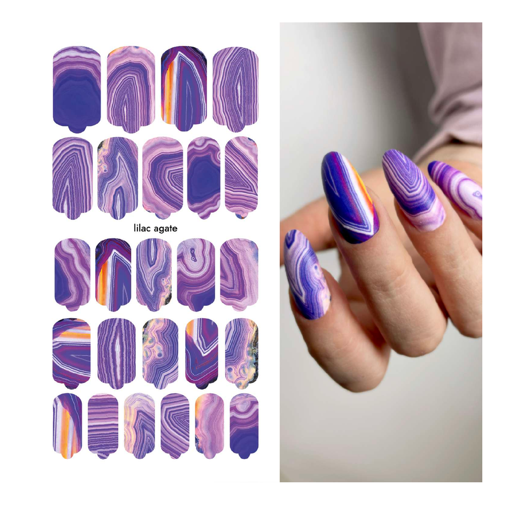 Пленки для маникюра Provocative Nails lilac agate