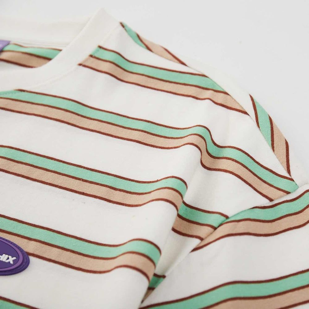 Футболка YMKASHIX Nineties Бело-Зелено-Коричневая