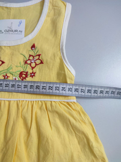 Платье летнее с вышивкой на 1 год