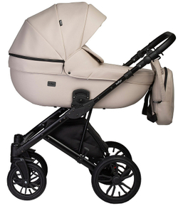 Детская коляска Indigo Mio Eco 3 в 1 с автокреслом Avionaut Cosmo 02 св.бежевая кожа