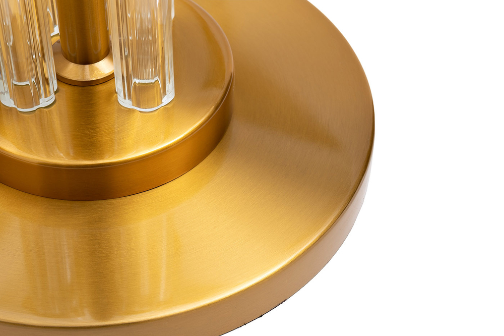 Торшер h166см Garda Decor со стеклянным основанием и белым плафоном