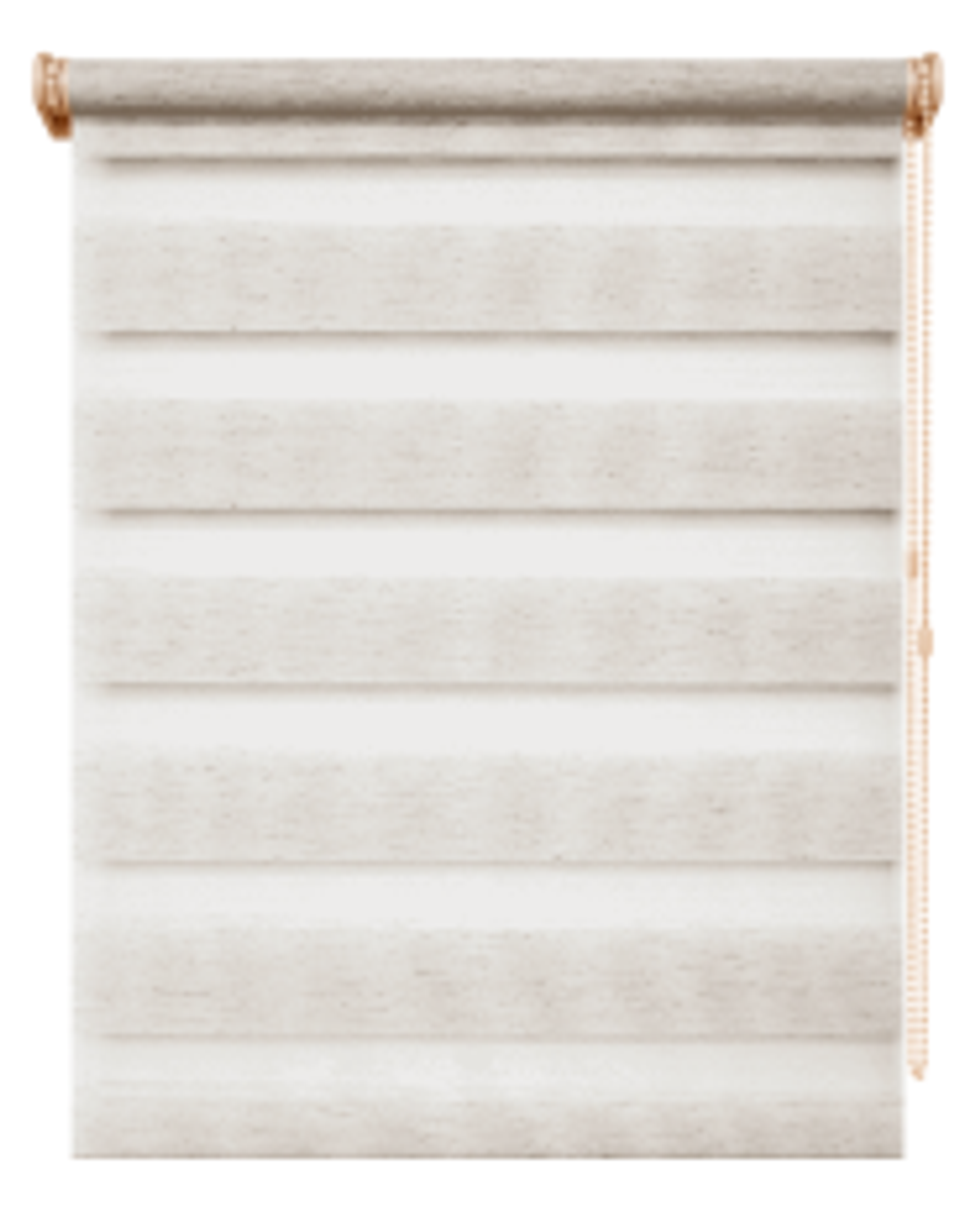 Рулонная штора День-Ночь Люкс, ткань 8925 Канзас, цвет натуральный