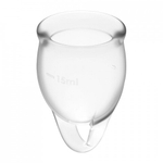 Набор менструальных чаш Satisfyer Feel Confident светлые 15 мл, 20 мл