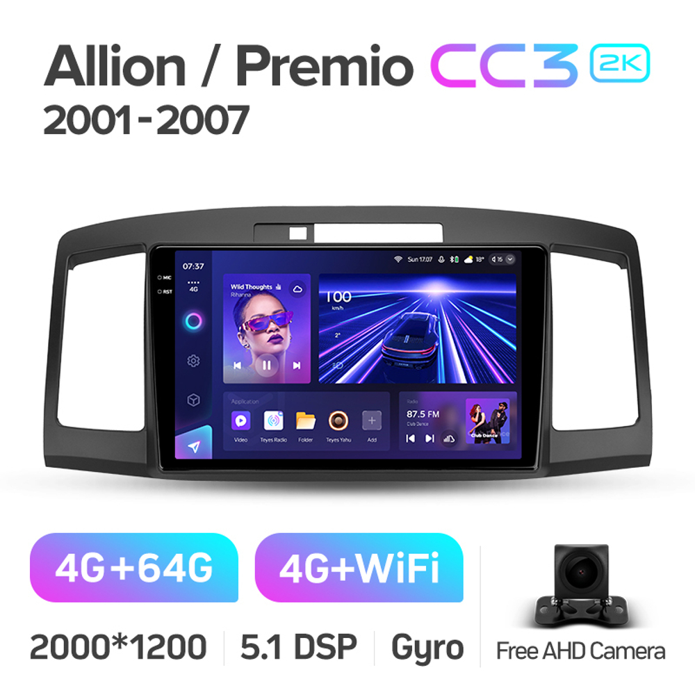 Teyes CC3 2K 9"для Toyota Premio, Allion 2001-2007