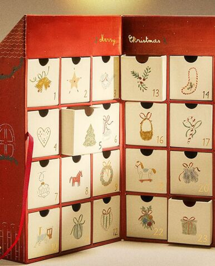 Zara Home Детский адвент-календарь в виде домика с выдвижными ящиками 9603/099