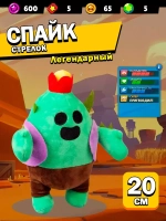 Мягкая игрушка Brawl Stars Спайк 20 см