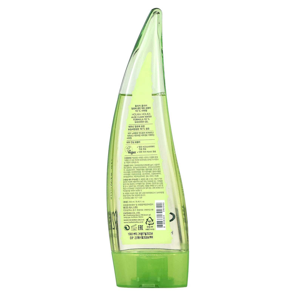 Holika Holika, гель для душа, формула 92% чистой воды с алоэ, 250 мл (8,45 жидк. унции)