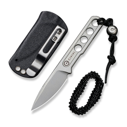 Нож CIVIVI Fixed Blade Circulus сталь 10Cr15CoMoV, рукоять из нержавеющей стали с каменной отделкой серая