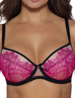 Бюстгальтер пуш-ап с розовым кружевом Ava AMBRE 2031 P-UP pink