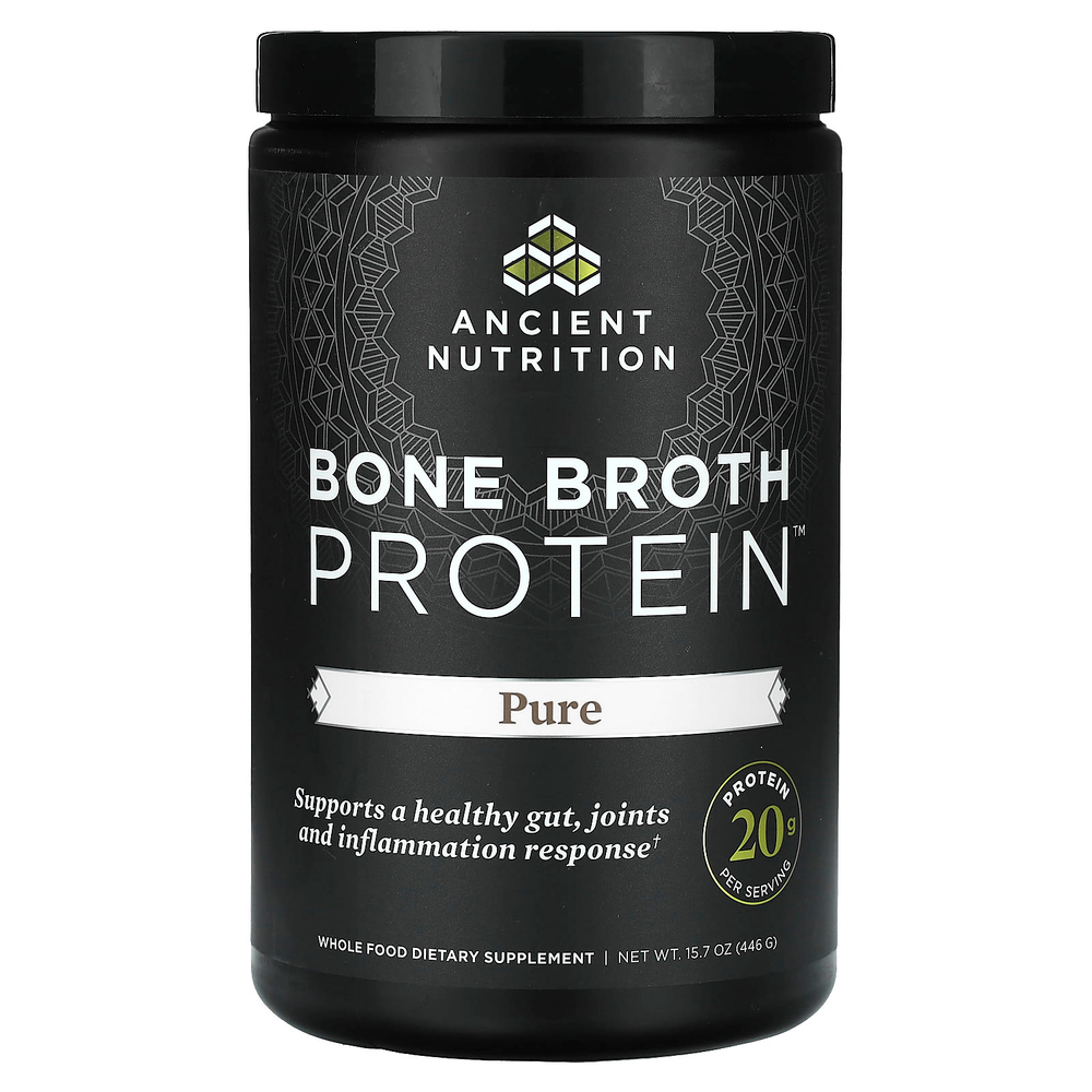 Ancient Nutrition, Bone Broth Protein, чистый протеиновый порошок, 446 г (15,7 унции)