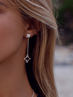 Серьги-трансформеры «Клевер» с подвесками