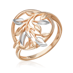 Кольцо «Золотая ветвь» из красного золота