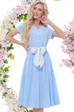 Платье голубое с бантом DStrend (Акция)