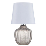 Настольный светильник 1х40Вт E27, стекло/ткань, дымчатый