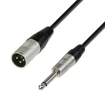 Adam Hall K4 MMP 0500 - кабель микрофонный, REAN XLR (M) - TRS (jack) mono 6.3 mm, 0.22 мм2, 5 м