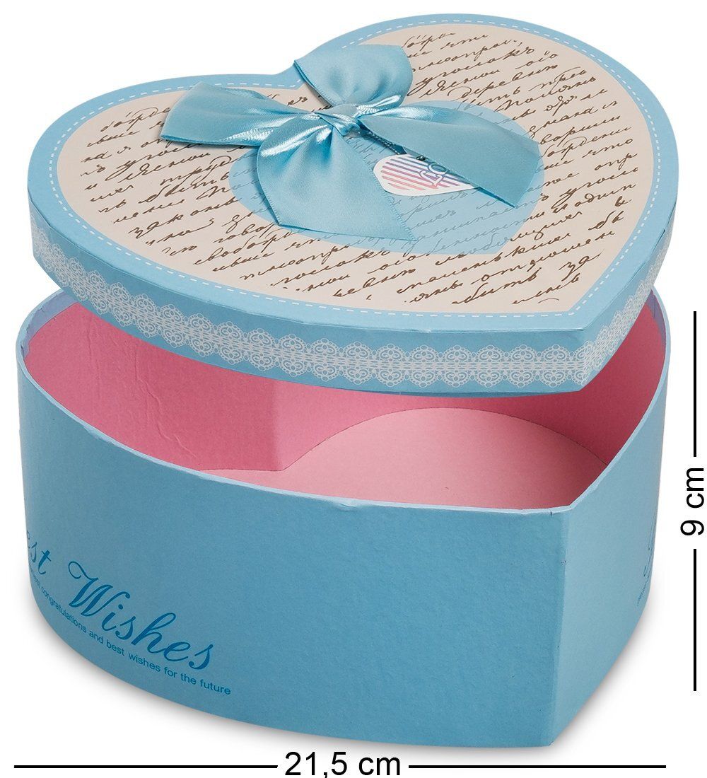 WG-08/3-B Коробка подарочная «Сердце» цв.голубой