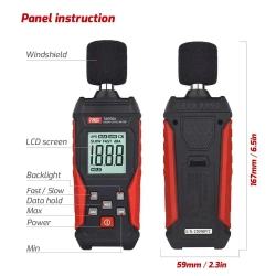 TASI TA650A цифровой измеритель уровня звука и шума, детектор децибел 30-130