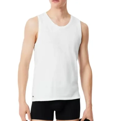 Мужская теннисная футболка Lacoste Cotton Undershirts 3-Pack - white